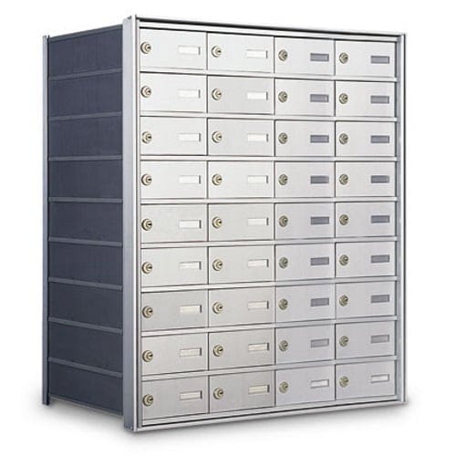 CAD Drawings American Postal Manufacturing Co. Rear Loading 36-Door Horizontal Private Mailbox